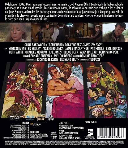 Cometieron Dos Errores (Hang 'Em High) - Blu-Ray | 8436558203266 | Ted Post