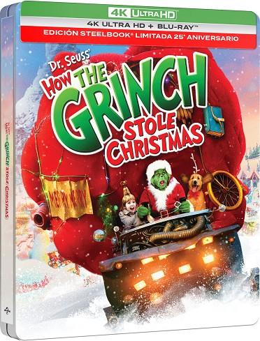 El Grinch (+ Blu-Ray) Ed. Steelbook 25 Aniversario - 4K UHD | 8414533147101 | Ron Howard