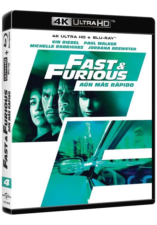 A Todo Gas 4 Aún Más Rápido (Fast & Furious 4) - 4K + Blu-Ray | 8414533151368 | Justin Lin
