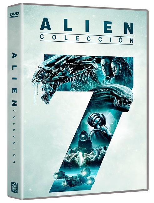 Alien (Pack 7 Películas): Alien, el Octavo Pasajero / Aliens: El Regreso / Alien 3 / Alien: Resurrección / Prometheus / Covenant / Romulus - DVD | 8421394600935 | Ridley Scott, James Cameron, David Fincher, Jean-Pierre Jeunet, Fede Álvarez