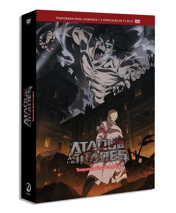 Ataque a los Titanes - Temp Final Completa (Temp Final P1 + P2 + Capítulos Finales) EP. 60 a 87 + 2 TV Special - - DVD | 8424365731553 | Tetsuro Araki