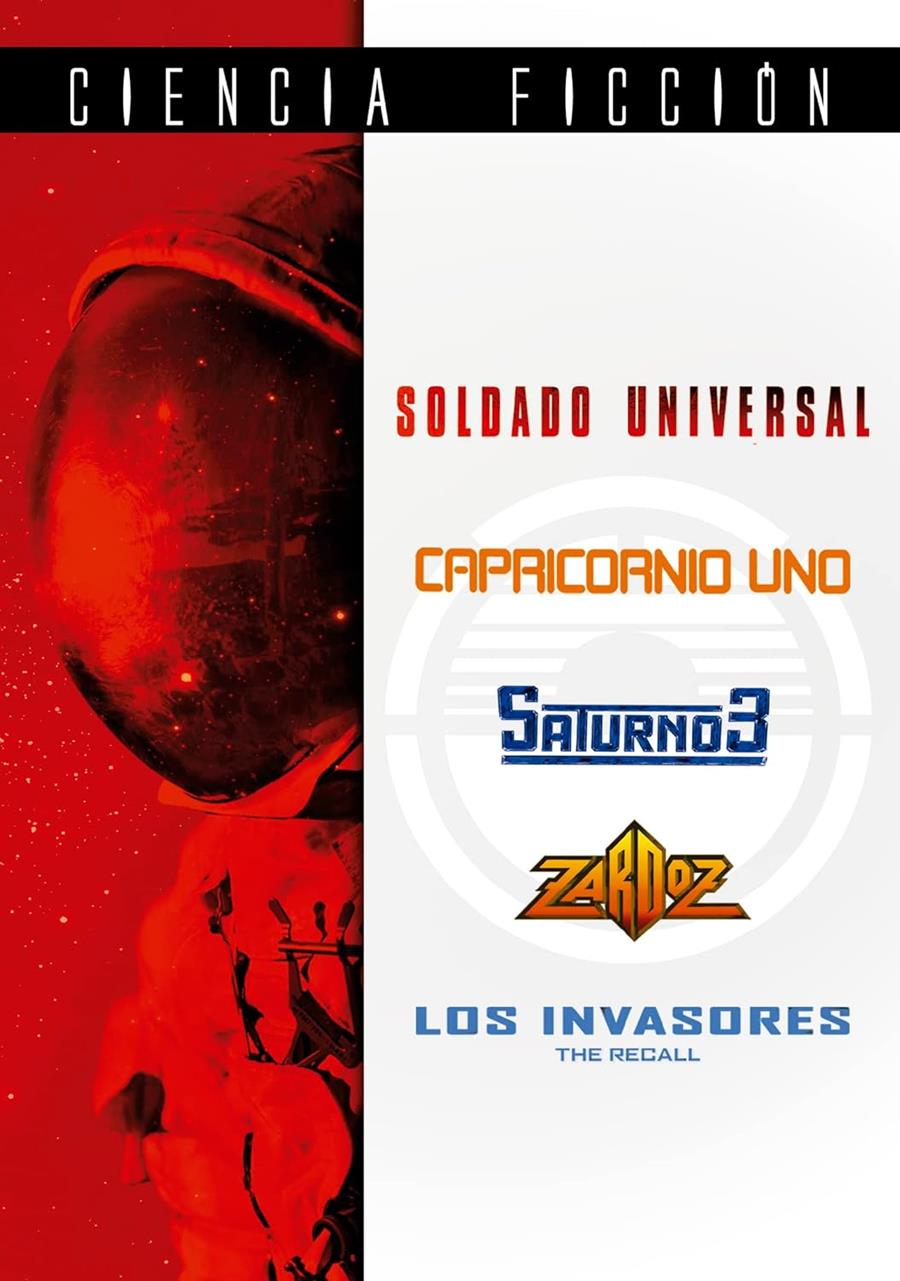 Cine Ciencia Ficción (Pack: Soldado Universal / Capricornio Uno / Saturno 3 / Zardoz / Los Invasores (The Recall)) - DVD | 8421394556553 | Varios