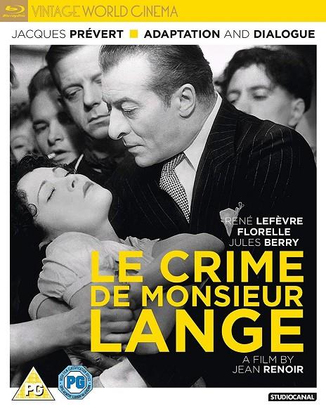 El crimen del Sr. Lange (VOSI) - Blu-Ray | 5055201840899 | Jean Renoir