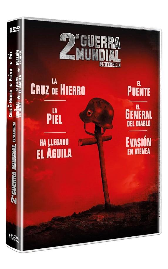 Cine Segunda Guerra Mundial (Pack: La Cruz de Hierro / El Puente / La Piel / El General del Diablo / Ha Llegado el Águila / Evasión en Atenea) - DVD | 8421394556539 | Varios