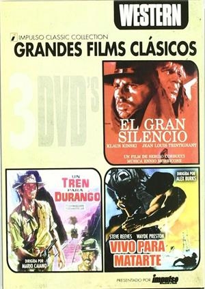 El Gran Silencio + Tren Para Durango + Vivo Para Matarte (Pack Western Grandes Clásicos) - DVD | 8414533077965