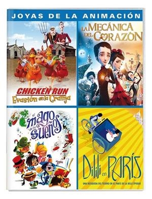 JOYAS DE LA ANIMACION (CHICKEN RUN + LA MECANICA DEL CORAZON + EL MAGO DE LOS SUEÑOS + DILILI EN PAR - DVD | 8421394556577 | Varios