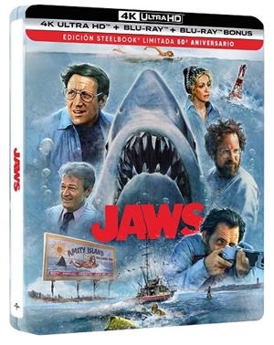 Tiburón (+ Blu-Ray) Ed. Steelbook 50 Aniversario - 4K UHD | 8414533146135 | Steven Spielberg