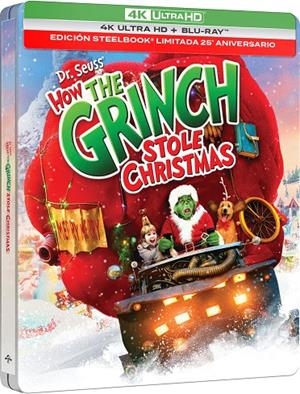 El Grinch (+ Blu-Ray) Ed. Steelbook 25 Aniversario - 4K UHD | 8414533147101 | Ron Howard