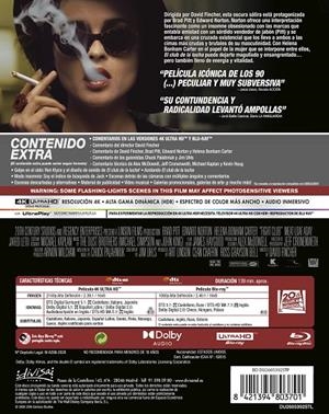 El Club de la Lucha (Fight Club) (+ Blu-Ray) - 4K UHD | 8421394803695 | David Fincher
