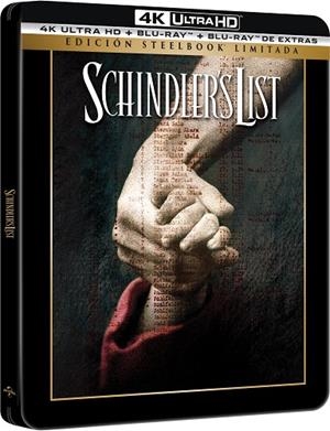 La Lista de Schindler (+ Blu-Ray+Bonus) Ed. Steelbook - 4K + Blu-Ray | 8414533149471 | Steven Spielberg